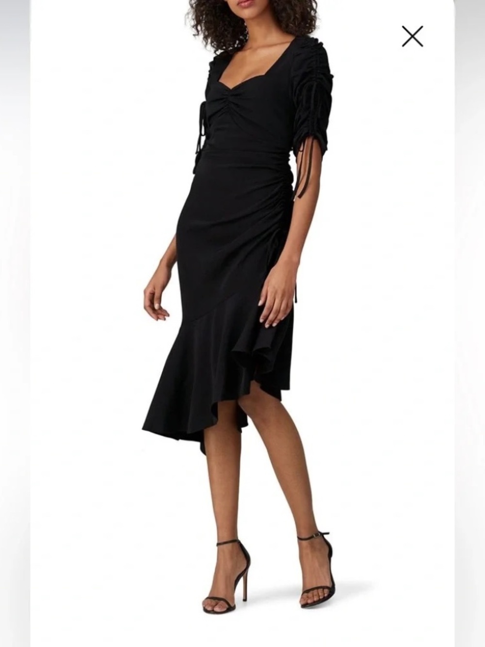 NWOT! NEVER WORN! RODARTE X Universal Standard SIZE 6 Black Rucked Dress lot6518